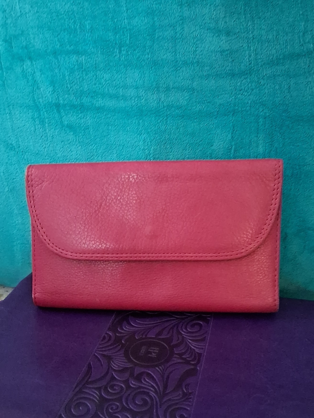 Rolf's Leather Clutch Style Wallet & Checkbook Holder